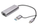 Sieťová karta Digitus USB A / Type-C 2,5 Gbps