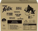 Felix Fantastic Adult mokré krmivo pre mačky Mix príchutí želé 85g 120 ks