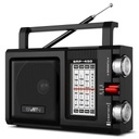 SVEN SRP-450 BLACK FM AM SW retro prenosné rádio s vintage batériami