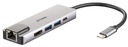 Hub splitter 5v1 2xUSB 3.0 +USB-C +HDMI +RJ-45