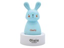 Modrá LED nočná lampa Olala Charly Bunny