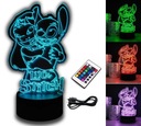 LILO A STICH 3D LED NOČNÁ LAMPA RGB FARBY DIAĽKOVÉ