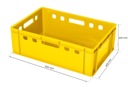 PLASTOVÝ BOX EURO E2 600x400x200 CERTIFIKÁT žltý sklad pek.