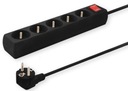 Savio Power Strip 5 zásuviek 3 m čierny