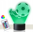 3D LED NOČNÁ LAMPA FUTBALOVÁ LAMPA 16 FARIEB USB + DIAĽKOVÉ