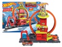 HOT WHEELS SET HASIČSKÁ STANICA SUPER LOOP sada dráh s autom +4 l