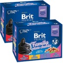 BRIT CAT Vrecúška FAMILY TANIER KOUSKY VRECKO ZMES CHUTÍ V Omáčke 24x100g