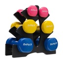 Činky x6 - Set 12kg so stojanom Colorful Cardio Fitness Pilates DrFit