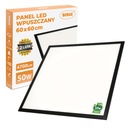 LED kazetový panel 60x60 50W čierny 4700lm CCD