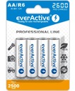 4 AA R6 everActive 2600mAh efektívne batérie