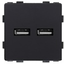 Čierna zásuvka USB modulu 2x 3A RTX SH systém