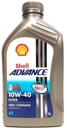 SHELL ADVANCE 4T ULTRA 10W-40 API SM JASO: MA2 1L