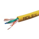 MOLEX kábel točený pár kat.5e drôt UTP PVC žltý 100m