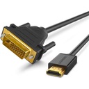 UGREEN KÁBLOVÝ HUB DVI 24+1 PIN MALE-HDMI MALE 1.5