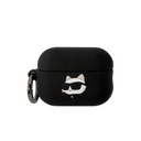 Karl Lagerfeld Silicone NFT Choupette Head 3D – puzdro AirPods Pro 2 (čierne)