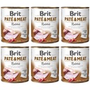 BRIT PATE & MEAT s králikom pre psov 6x800g