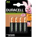 BATÉRIE DURACELL R6 AA 2500mAh 4X