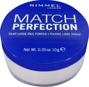 Rimmel Match Perfection 001 Transparentný sypký púder 10g Zmatňujúci