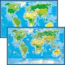 MAPA SVETA pre deti, 2-STRANOVÁ podložka na stôl