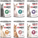 John Dog for Cats 99 Menu Mix príchutí 6x 400g