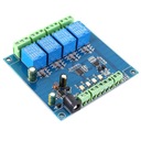 Modul 4 relé riadených RS485 Modbus RTU