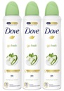 Deodorant Dove Go Fresh zelený čaj uhorka x3