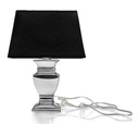 KERAMICKÁ STOLNÁ LAMPA BLACK SILVER GLAMOUR