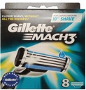 8 ks náhradné čepele Gillette Mach 3 - krabica - darček - originál