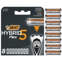 Náplne do žiletiek, náhradné Bic Hybrid 5 Flex Blister, 8 ks