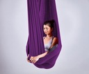 Vzdušná hojdacia sieť na jogu, akrobatická šatka, fialová, dĺžka 4 metre, šírka 260 cm