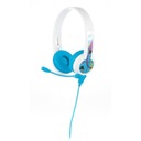 Slúchadlá BuddyPhones s mikrofónom pre deti, StudyBuddy Blue