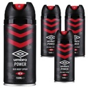 Umbro Power pánsky dezodorant v spreji pre mužov s dlhotrvajúcou sviežosťou x4