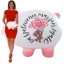 Piggy Piggy Bank Pink ružová veľká + váš nápis