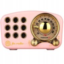 Feegar Retro Pink AUX SD kuchynské rádio BT 4.2 Prenosné FM 1100 mAh