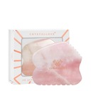 CRYSTALLOVE Rose quartz CONTOUR GUA SHA - gua sha masážna doska na tvár s