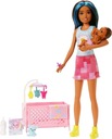 BARBIE SKIPPER MULATHY BABY BABY BÁBIKA + Bábätko S POSTEĽOU + DOPLNKY