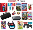 Nintendo SWITCH Oled Neon 64GB + hry + sklo + puzdro + 2 volanty + 2 gripy