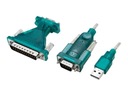 LOGILINK UA0042B USB2.0 kábel USB-A/M do DB9/M+