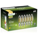 6x E14 LED žiarovka FILAMENT sviečka 7W LUMILED 3000