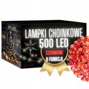 LAMPY NA VIANOČNÝ STROMČEK 500 LED VIANOČNÉ ČERVENÉ VNÚTORNÉ VNÚTORNÉ