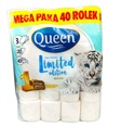 QUEEN Jemný 3-vrstvový toaletný papier 40 roliek