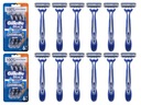 GILLETTE BLUE 3 COMFORT COMFORTGEL 3 BADES 12 ks jednorazových holiacich strojčekov