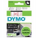 DYMO D1 40915 páska 9mm biela/červená originál