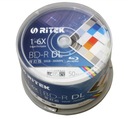 RITEK BD-R 50GB 1ks VODEODOLNÉ TLAČITEĽNÉ LESKLÉ!