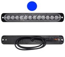 STROBO SVETLO 12 LED 12V 24V MODRÁ