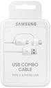 Kombinovaný kábel Samsung USB Type C a Micro USB 1,5 m