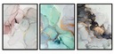 OBRAZOVÉ PLAGÁTY V RÁME 73x53cm Triptych Mramor P1774