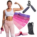 SET 5 TPE ODPOROVÝCH PÁSOV NA CVIČENIE FITNESS PÁSY + ŠKÁVACIE ROPE PRO