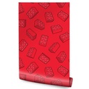 Tapeta do detskej izby Red BLOCKS Lego Decor