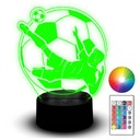 LED NOČNÁ LAMPA FUTBALOVÝ PREHRÁVAČ 3D NÁZOV